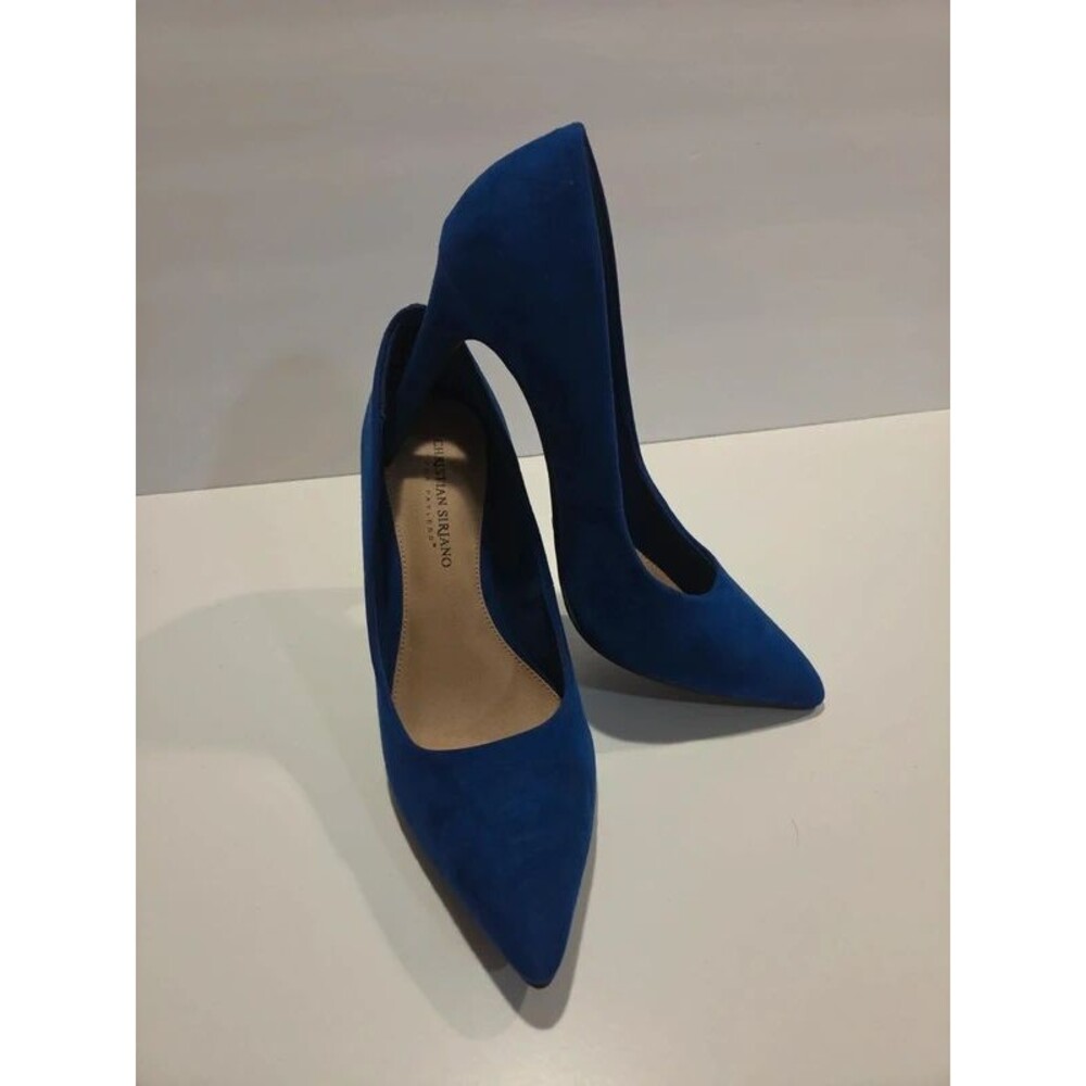 Christian Siriano cobalt blue heels